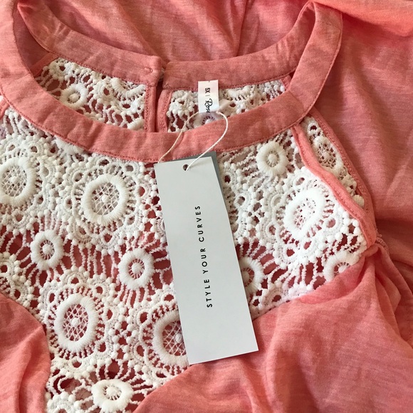 NWT Rosegal Peach Women’s Cold-Shoulder Top (5X) - Picture 6 of 16